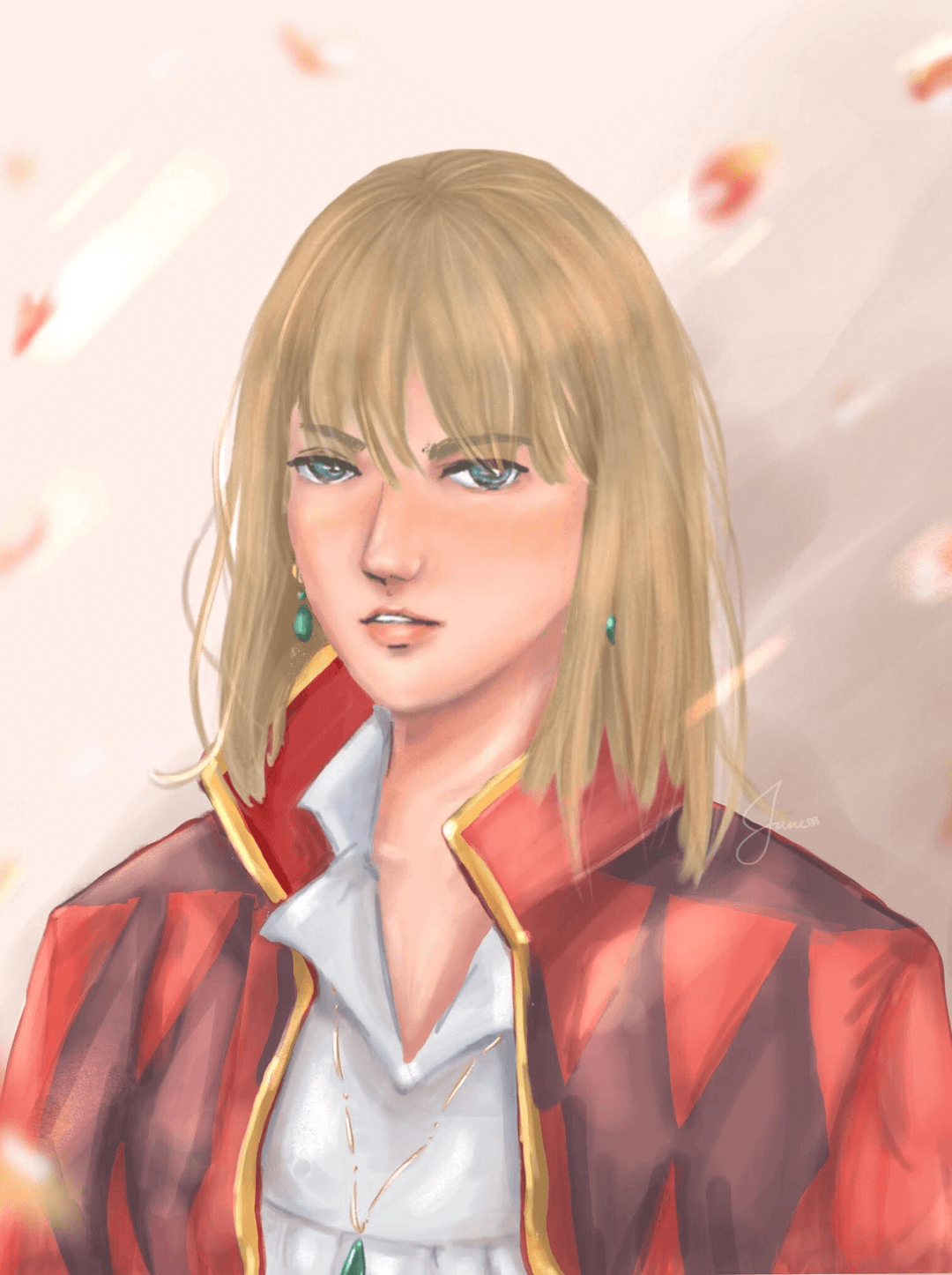 Detailed portrait-style illustration