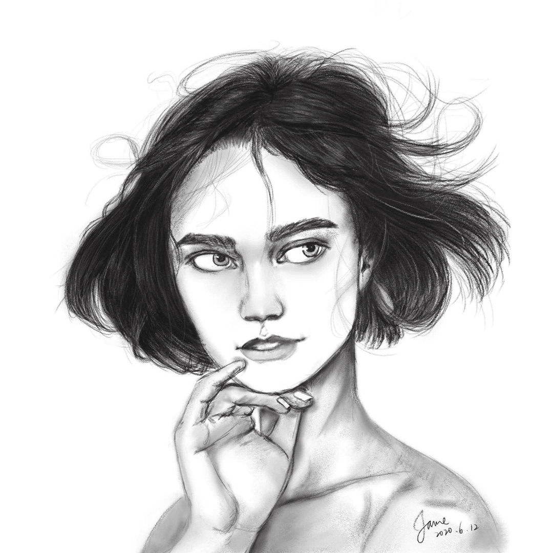 Colorful abstract portrait artwork